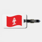 Étiquette À Bagage Lao Erawan Trois Chefs D'Éléphant Drapeau Vague (Dos horizontal)