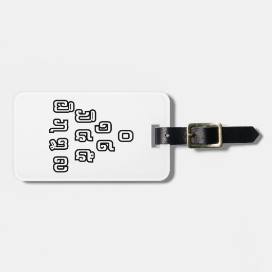 Étiquette À Bagage Laos / Laos Numéros Pyramid Laotien Script (Devant horizontal)