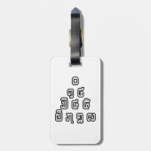 Étiquette À Bagage Laos / Laos Numéros Pyramid Laotien Script (Dos Vertical)