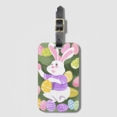 Étiquette À Bagage lapin avec oeufs de pâques (Devant Vertical)