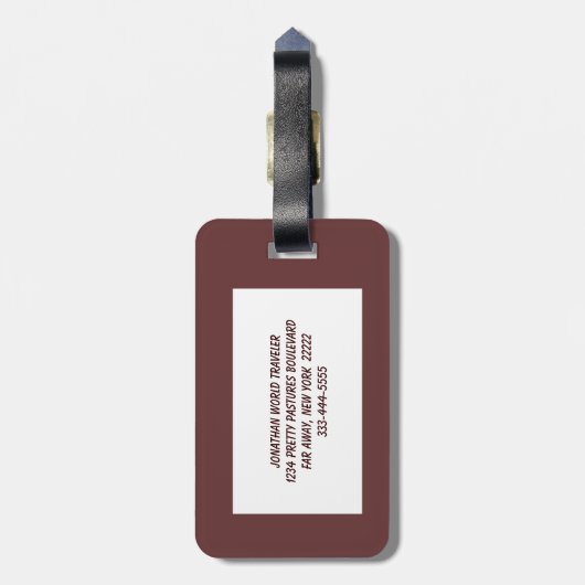 Étiquette À Bagage Lapin de neige (Dos Vertical)