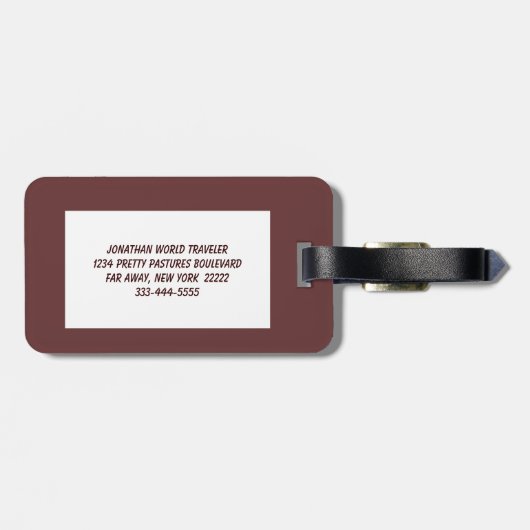 Étiquette À Bagage Lapin de neige (Dos horizontal)