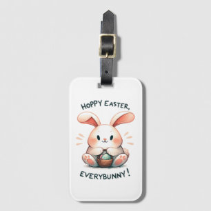 Étiquette À Bagage Lapin de Pâques Joyeuses Pâques, à tout le monde !