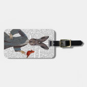 Étiquette À Bagage Lapin et Oiseau 2 (Devant horizontal)