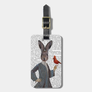 Étiquette À Bagage Lapin et Oiseau 2