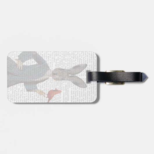 Étiquette À Bagage Lapin et Oiseau 2 (Dos horizontal)