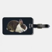 Étiquette À Bagage Lapin néerlandais Brown et blanc (Dos horizontal)