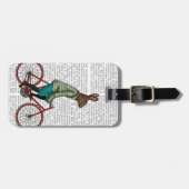 Étiquette À Bagage Lapin Sur Vélo 2 (Devant horizontal)