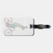 Étiquette À Bagage Lapin Sur Vélo 2 (Dos horizontal)