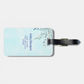 Étiquette À Bagage Lapin Whimsical Riding dans un ballon à air chaud  (Dos horizontal)