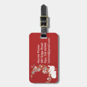 Étiquette À Bagage Lapins blancs Art japonais (Devant Vertical)