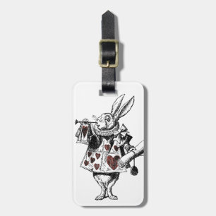 Étiquette À Bagage Lapins blancs des coeurs - Alice au pays des