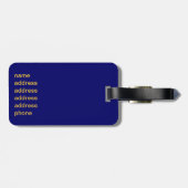 Étiquette À Bagage Lapis Lazuli (Dos horizontal)
