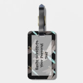 Étiquette À Bagage L'Armée de l'Air de libellule sur le noir (Dos Vertical)