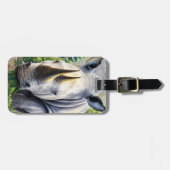 Étiquette À Bagage L'art botanique du rhinocéros blanc (Devant horizontal)