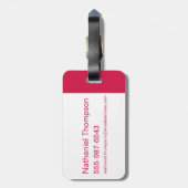 Étiquette À Bagage L'Assistant D'Oz™ | Motif Ruby Slippers™ (Dos Vertical)