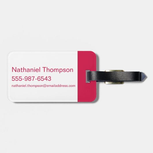 Étiquette À Bagage L'Assistant D'Oz™ | Motif Ruby Slippers™ (Dos horizontal)