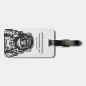 Étiquette À Bagage L'astronaute de singe | ajoutent votre nom (Dos horizontal)