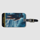 Étiquette À Bagage L'astronaute se tient sur une surface recouverte d (Devant Horizontal)