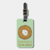 Étiquette À Bagage Latke Potato Pancakes Cuisine juive Foin (Devant Vertical)