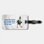 Étiquette À Bagage L'autruche arctique à la course (Dos horizontal)