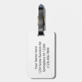 Étiquette À Bagage Lavande et Lilac Mandala Motif (Dos Vertical)