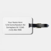 Étiquette À Bagage Lavande et Lilac Mandala Motif (Dos horizontal)