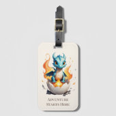 Étiquette À Bagage L'aventure commence ici Hatching Dragon (Devant Vertical)