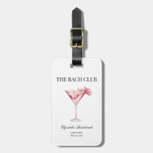 Étiquette À Bagage Le Bach Club Cocktail Rose Bachelorette Voyage de 