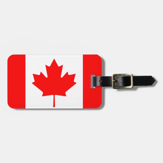 Étiquette À Bagage Le bagage canadien de drapeau étiquette pour des (Devant horizontal)