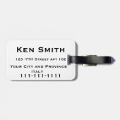 Étiquette À Bagage Le bagage étiquette l'Italie (Dos horizontal)