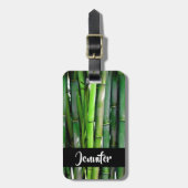 Étiquette À Bagage Le Bambou vert Stalks Photographie de la nature (Devant Vertical)