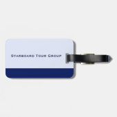 Étiquette À Bagage Le bateau de croisière blanc a couvert des (Dos horizontal)