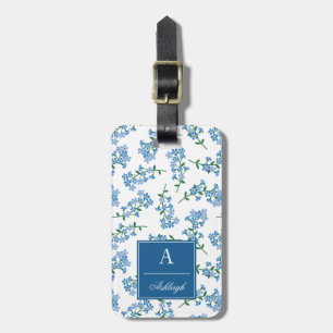 Étiquette À Bagage Le blanc bleu m'oublient pas motif