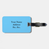 Étiquette À Bagage Le bleu se fanent motif de coeurs (Dos horizontal)