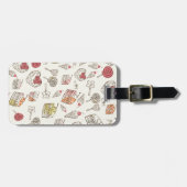 Étiquette À Bagage Le bonbon traite le rétro modèle (Devant horizontal)