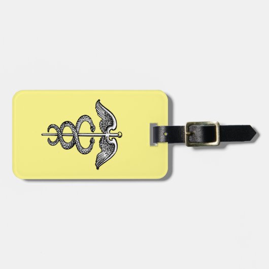 Étiquette À Bagage Le caducée (Devant horizontal)