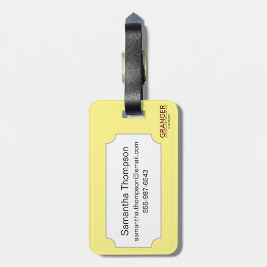 Étiquette À Bagage Le caducée (Dos Vertical)