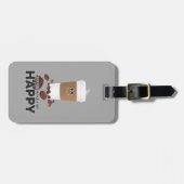 Étiquette À Bagage Le Café Me Rend Heureux (Devant horizontal)