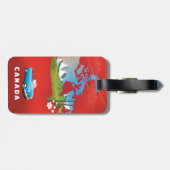 Étiquette À Bagage Le Canada a illustré les imprimés de voyage. (Dos horizontal)