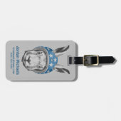 Étiquette À Bagage Le casse-cou de lapin | ajoutent votre nom (Devant horizontal)