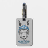 Étiquette À Bagage Le casse-cou de lapin | ajoutent votre nom (Dos Vertical)