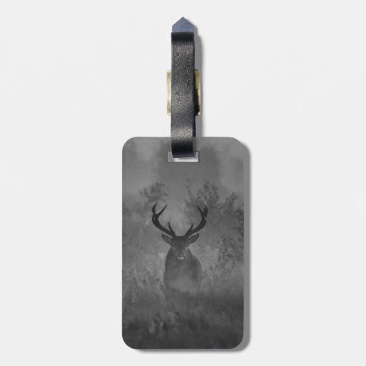 Étiquette À Bagage Le Cerf Dans La Mist (Dos Vertical)