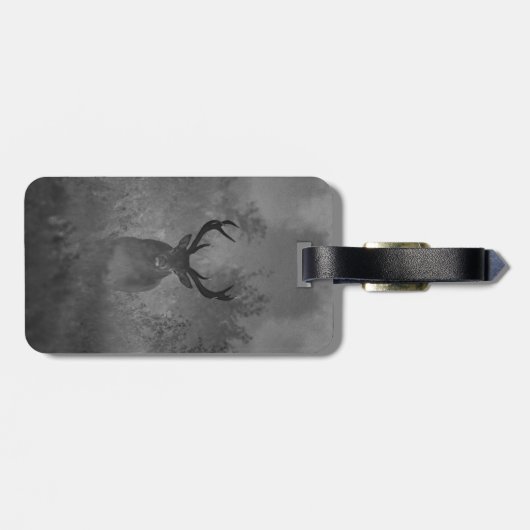 Étiquette À Bagage Le Cerf Dans La Mist (Dos horizontal)