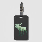 Étiquette À Bagage Le Cerf D'Oie Et La Nature Forestière (Devant Vertical)
