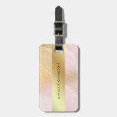 Étiquette À Bagage Le charme rougissent rose et or de Faux (Devant Vertical)