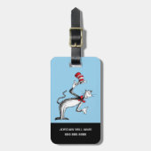 Étiquette À Bagage Le Chat Chapeauté s'incline (Devant Vertical)