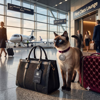 Étiquette À Bagage Le Chat d'Argent Valise personnalisée Crête argent