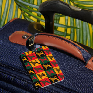 Étiquette À Bagage Le chien d'eau portugais intelligent