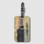 Étiquette À Bagage Le Cliff Etretat, coucher de soleil de Claude Mone (Devant Vertical)